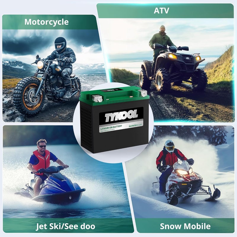 TYKOOL YTX20L-BS-STD Lithium LiFePO4 Motorcycle Battery 12v, 480CCA, 2X Cranking Amps,Digital Readout,Powersports Battery,for ATV,UTV,Jet Ski,PWC,Snowmobile,Quad,Riding Lawn Mowers and tractors - Image 5